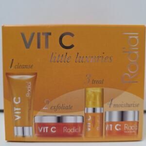 4 Pc Rodial Vitamin C Little Luxuries Set Cleanser Serum Moisturizer Exfoliation